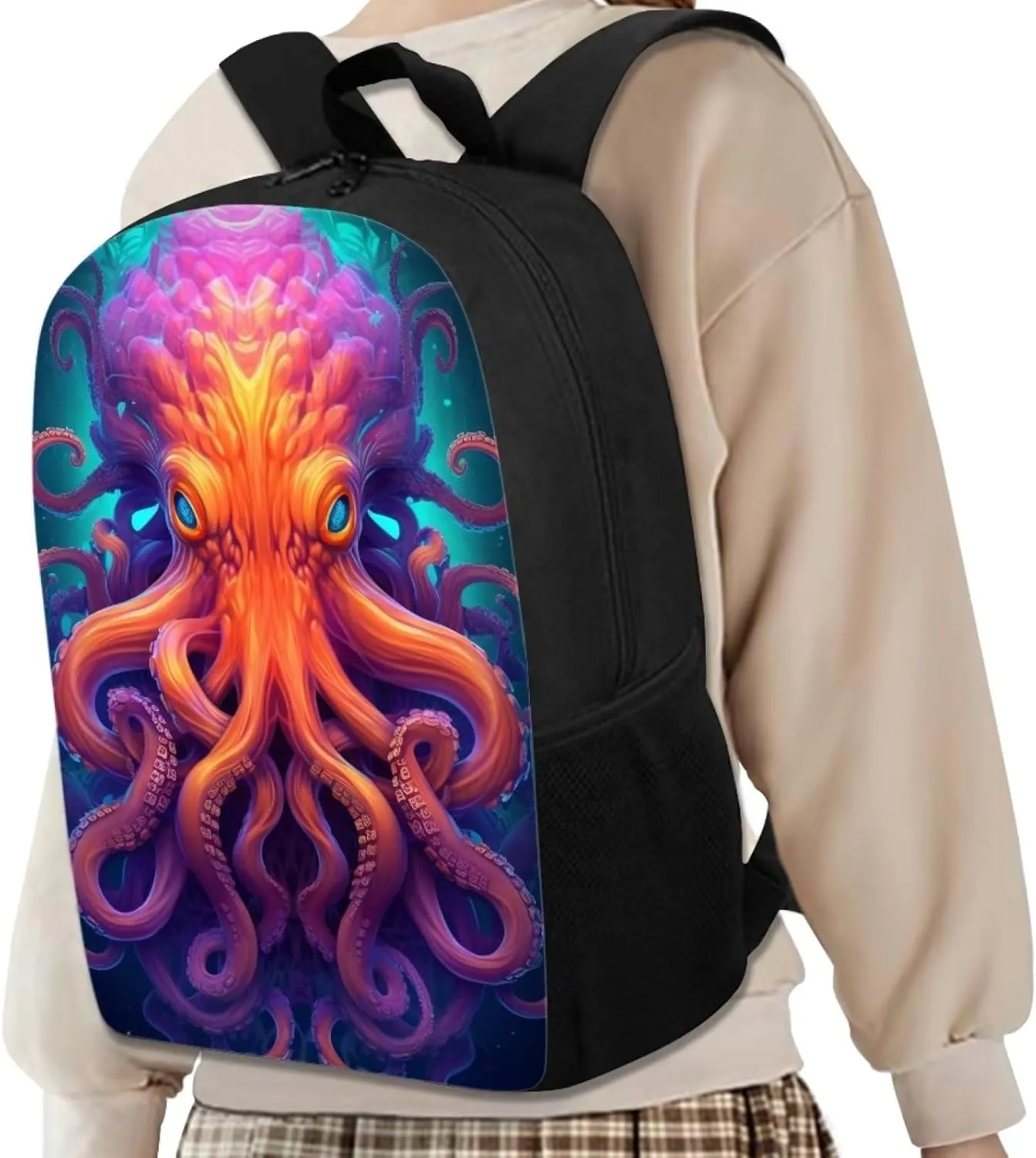 Cool Octopus Boys School Backpacks Travel Rucksack Book Bag Cute Animal School Bag For Kids Girls