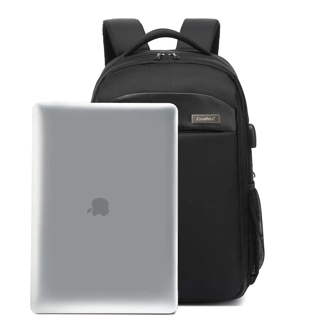 CoolBELL Unisex Nylon 15.6" Laptop Backpack with USB Charging | 24L Capacity | Black