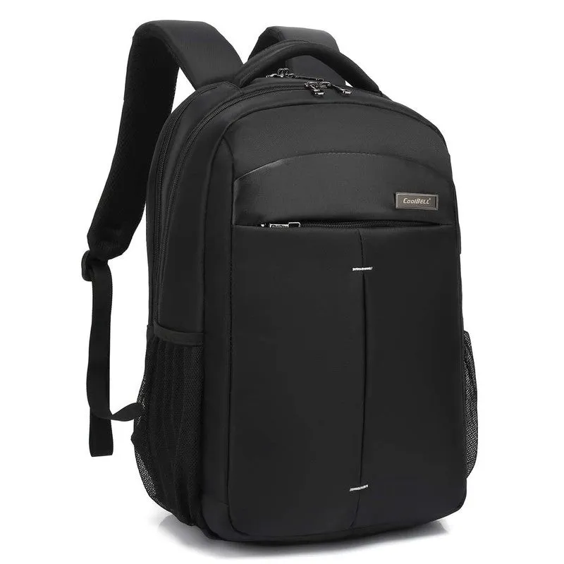 CoolBELL Unisex Nylon 15.6" Laptop Backpack with USB Charging | 24L Capacity | Black