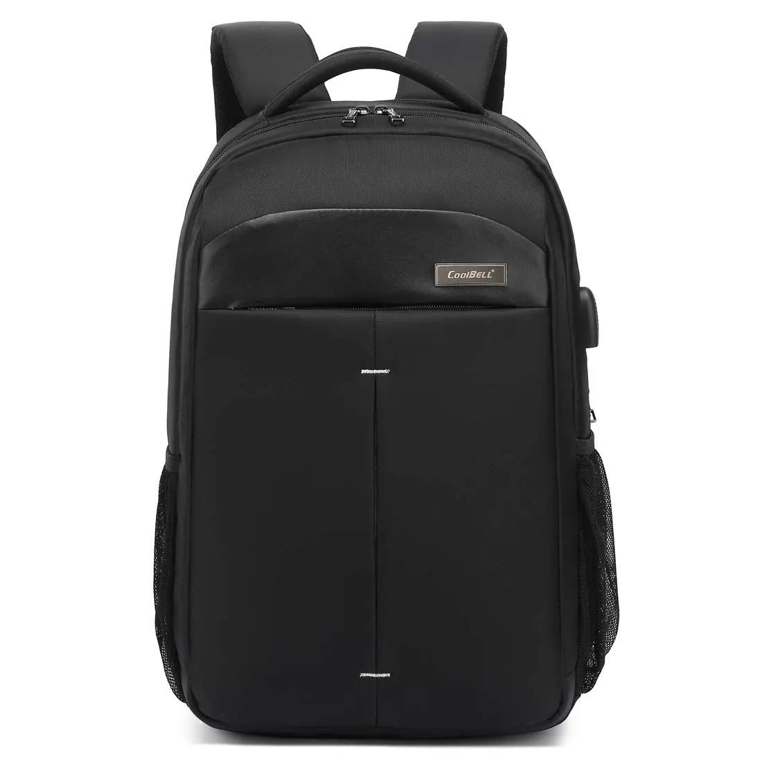 CoolBELL Unisex Nylon 15.6" Laptop Backpack with USB Charging | 24L Capacity | Black