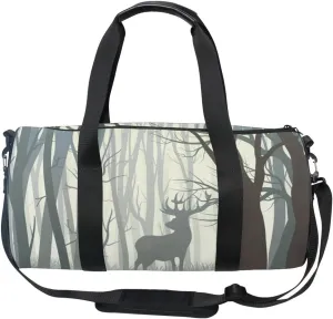 Cooper girl Wild Elk In Forest Duffels Bag Travel Sport Gym Bag