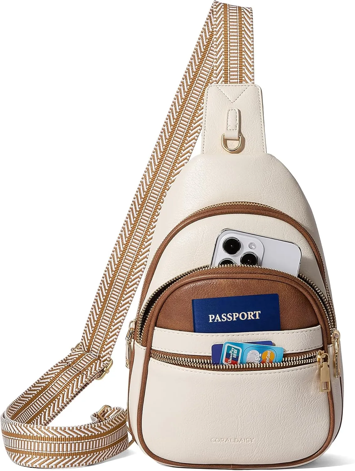 CORALDAISY Crossbody Bags for Women Fanny Pack Sling Bag Crossbody Purse Travel Purses for Women