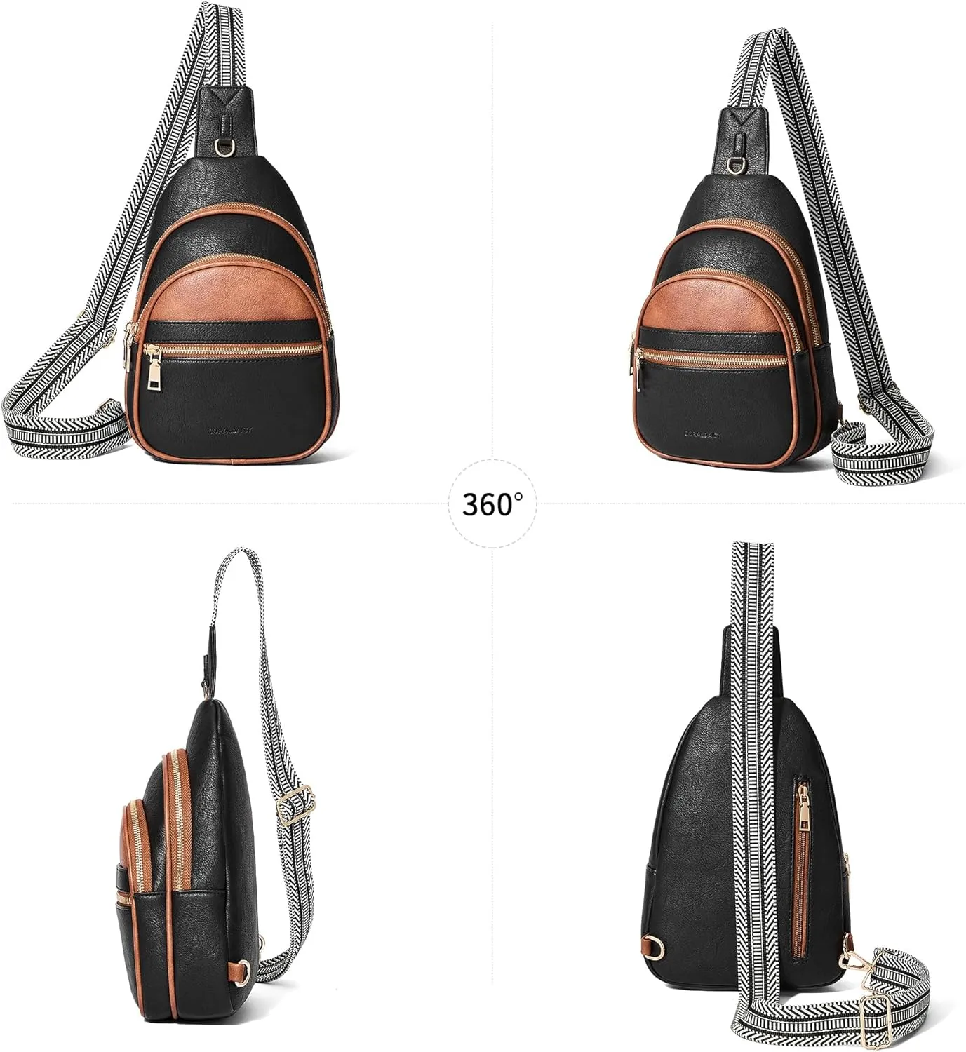 CORALDAISY Crossbody Bags for Women Fanny Pack Sling Bag Crossbody Purse Travel Purses for Women