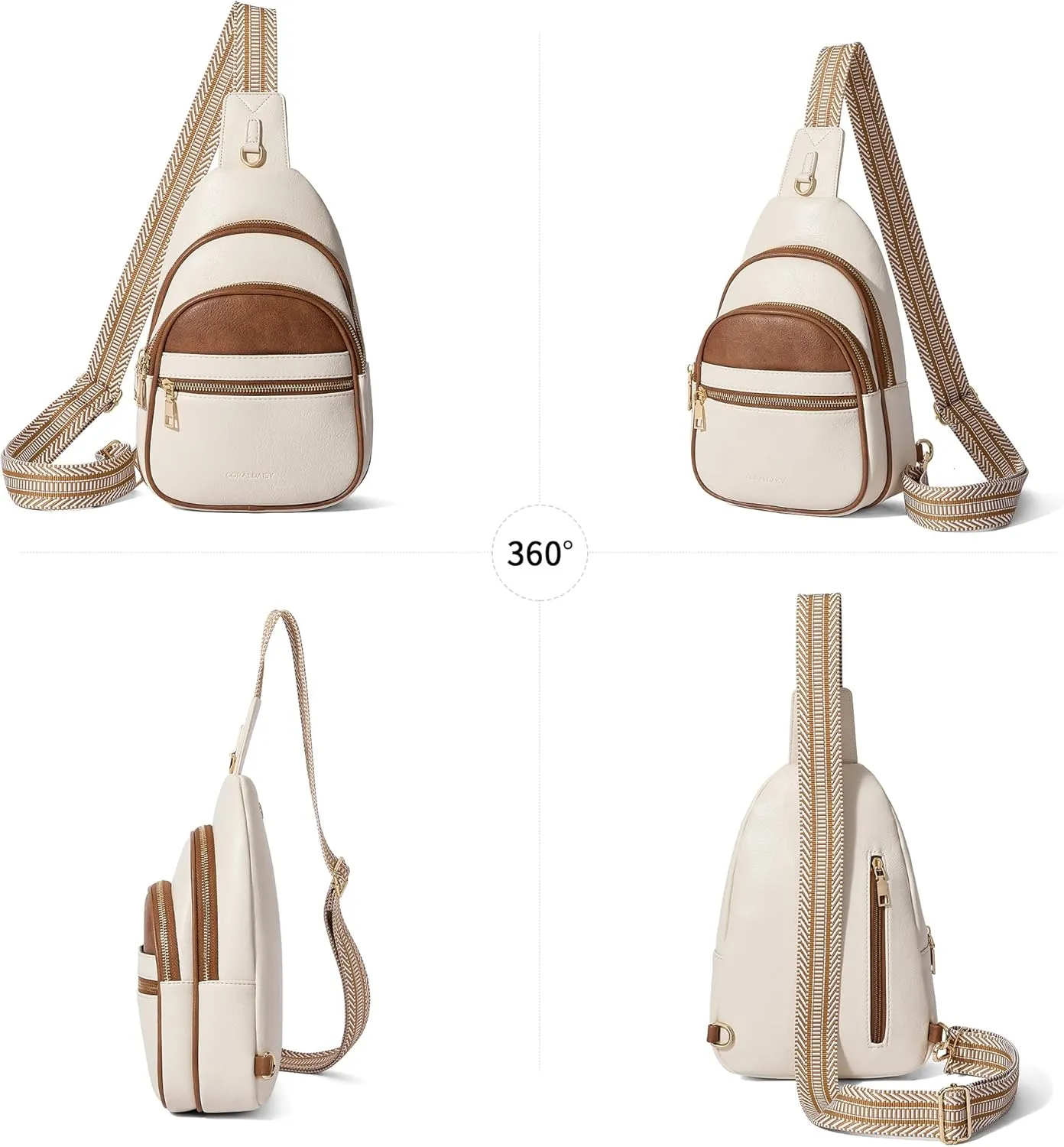 CORALDAISY Crossbody Bags for Women Fanny Pack Sling Bag Crossbody Purse Travel Purses for Women