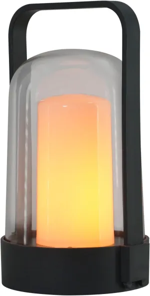 Cordless LED Outdoor Table Lamp with RGB & Flame Effect, Dimmable Night Light, Rechargeable Portable Outdoor Camping Lantern Light for Patio Garden Camping Bar​ Bedroom