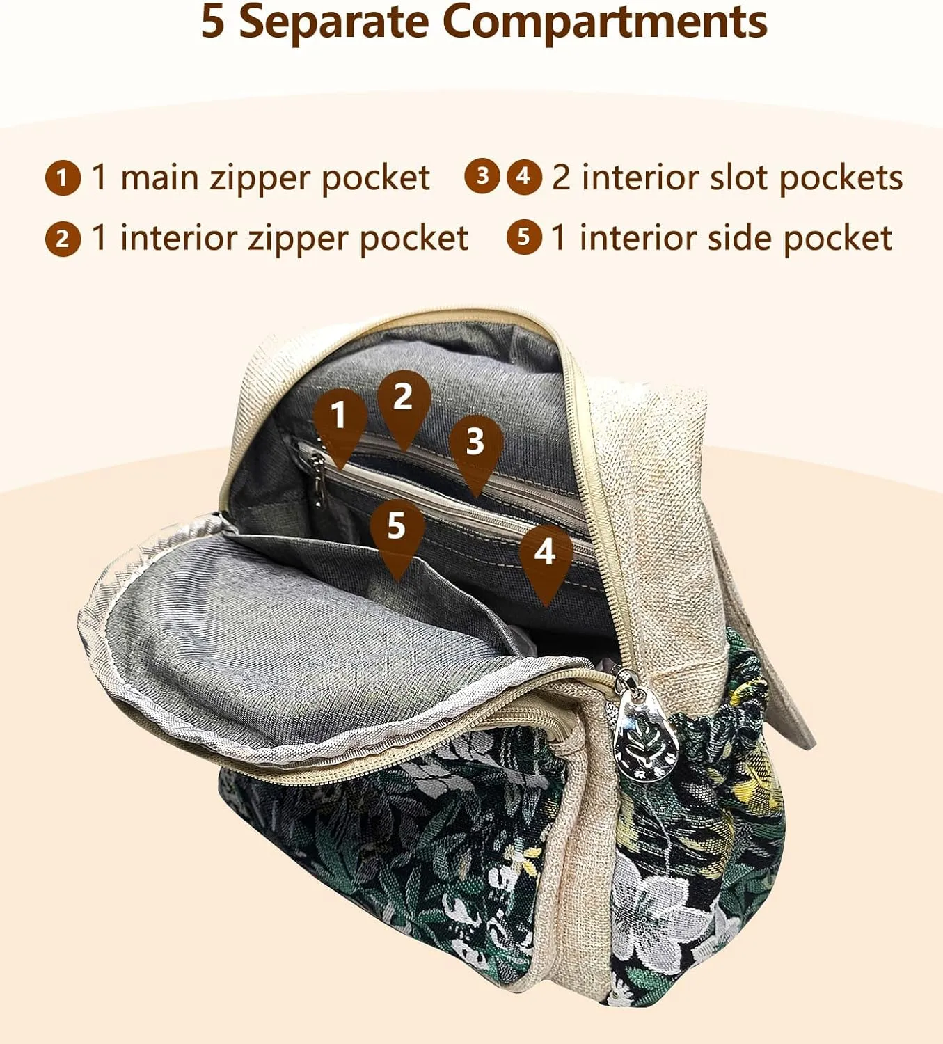 Cotton Small Backpack Purse Fashion Hand Knitting Mini Casual Chest Bag for Women(bud)