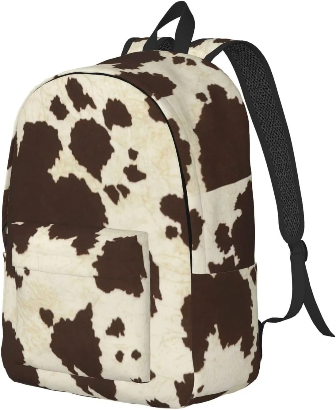 Cow Fur Print Canvas Casual Lightweight Duffel Bag, Fashion Duffel Bag, Casual Daypack, Unisex Travel Backpack