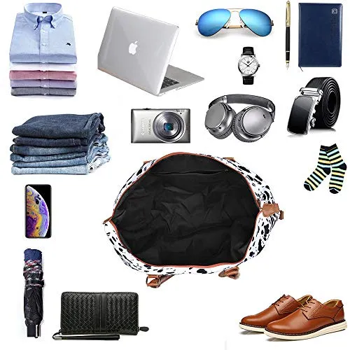Cow Print Duffle Bag Weekender Bag For Women Travel Bag Overnight Weekend Bag Large Tote Shoulder Bag