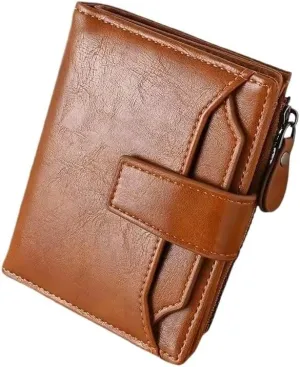 Credit Card Holder Wallet Purse RFID Blocking Men Leather Wallet Money Bag Wallet Best Gifts(E)