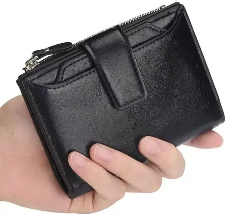 Credit Card Holder Wallet Purse RFID Blocking Men Leather Wallet Money Bag Wallet Best Gifts(E)