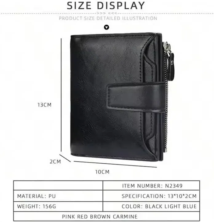 Credit Card Holder Wallet Purse RFID Blocking Men Leather Wallet Money Bag Wallet Best Gifts(E)