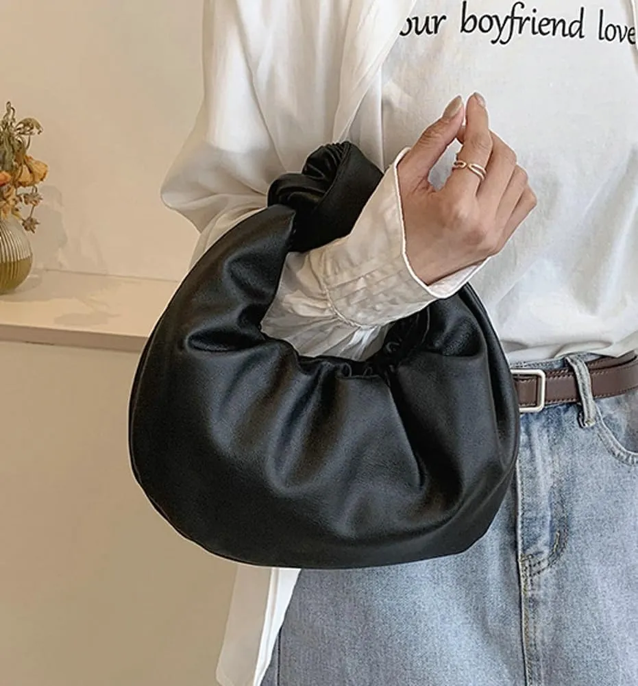 Crescent Tote Bag Clutch Cloud Purse for Women PU Leather Moon Shoulder Bag Hobo Bags Chic Evening Bag Handbag