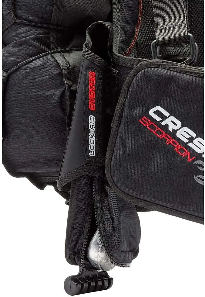 Cressi Scuba Diving Back-Inflation BCD - Comfortable as a Backpack - Vertical Weight Pocket System - High-Volume Pockets - Scorpion: designed in Italy