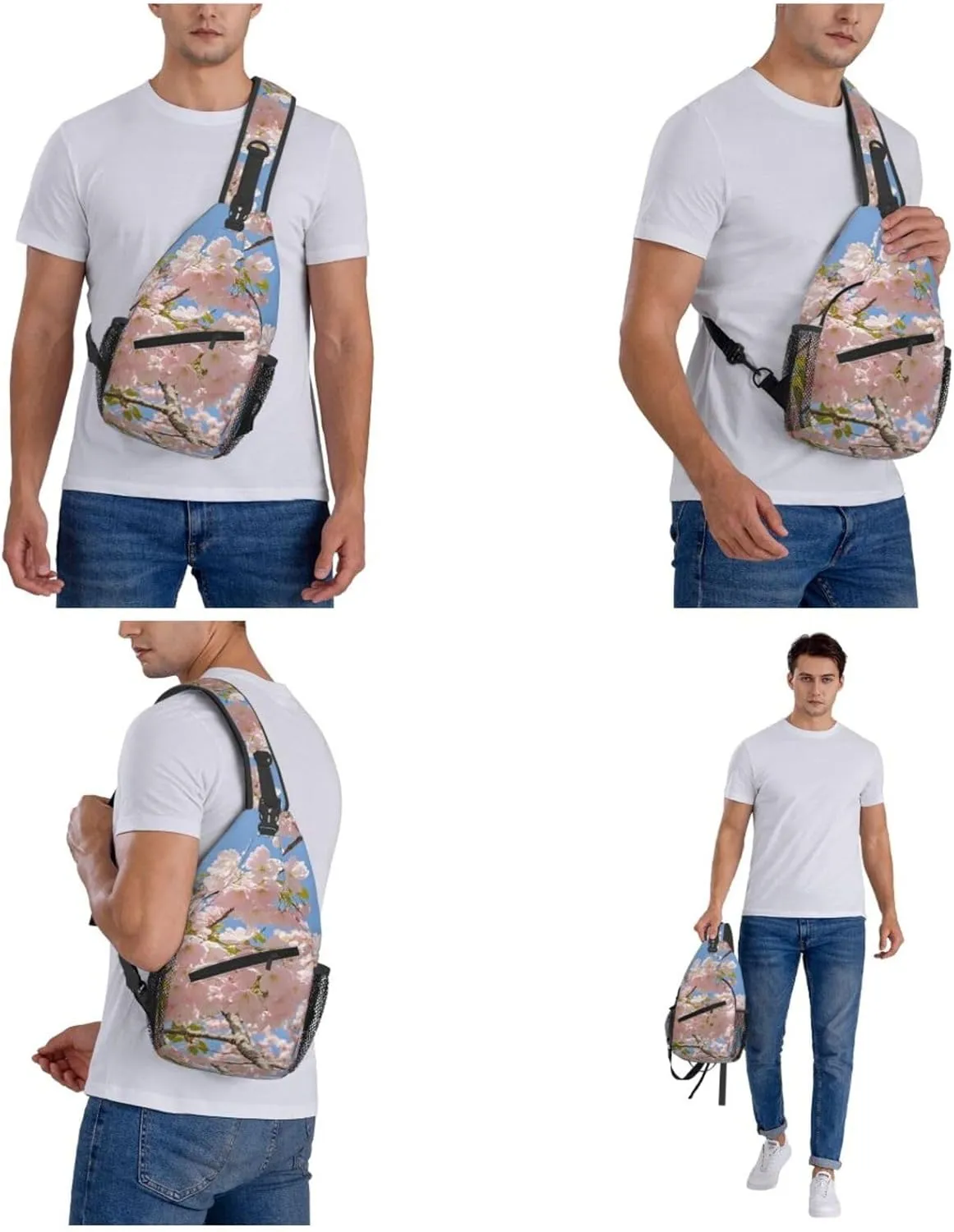 Cross Chest Bag Sling Backpack Cute Sea Animal Manatee Sling Bag Crossbody Shoulder Bag Travel Hiking Daypack
