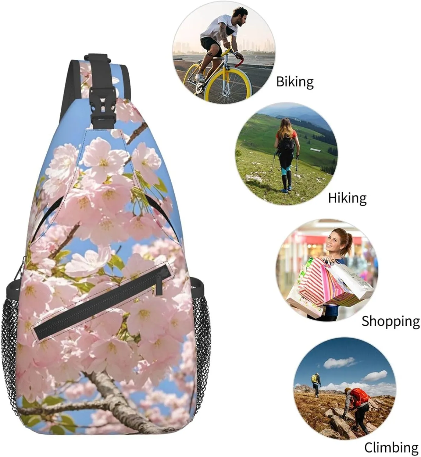 Cross Chest Bag Sling Backpack Cute Sea Animal Manatee Sling Bag Crossbody Shoulder Bag Travel Hiking Daypack