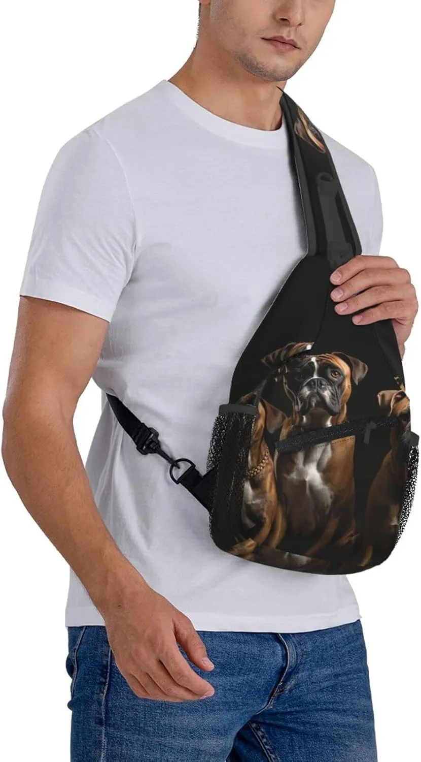 Cross Chest Bag Sling Backpack Turquoise Colored Flowers Sling Bag Crossbody Shoulder Bag Travel Hiking Daypack