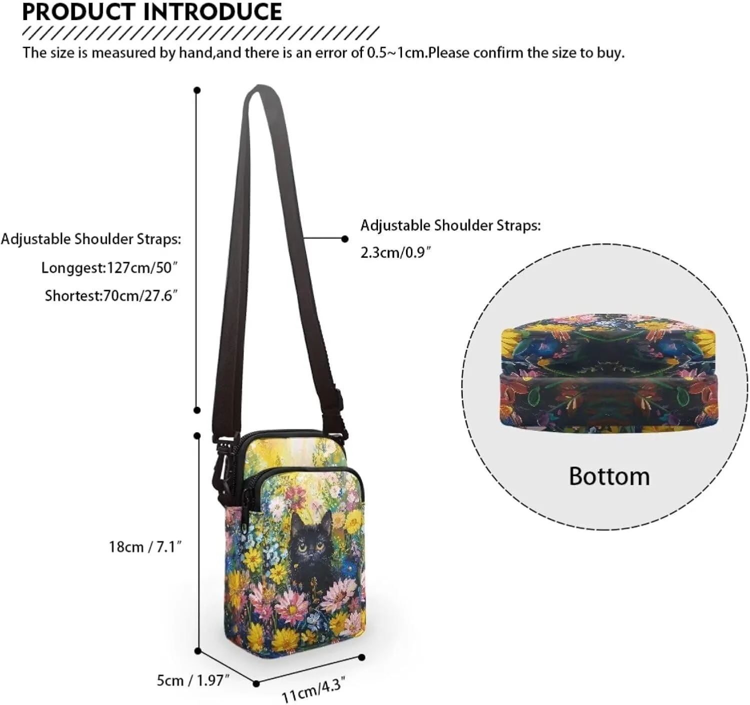 Crossbody Bag Sling Phone Wallet Purse Handbags for Women Men Travel