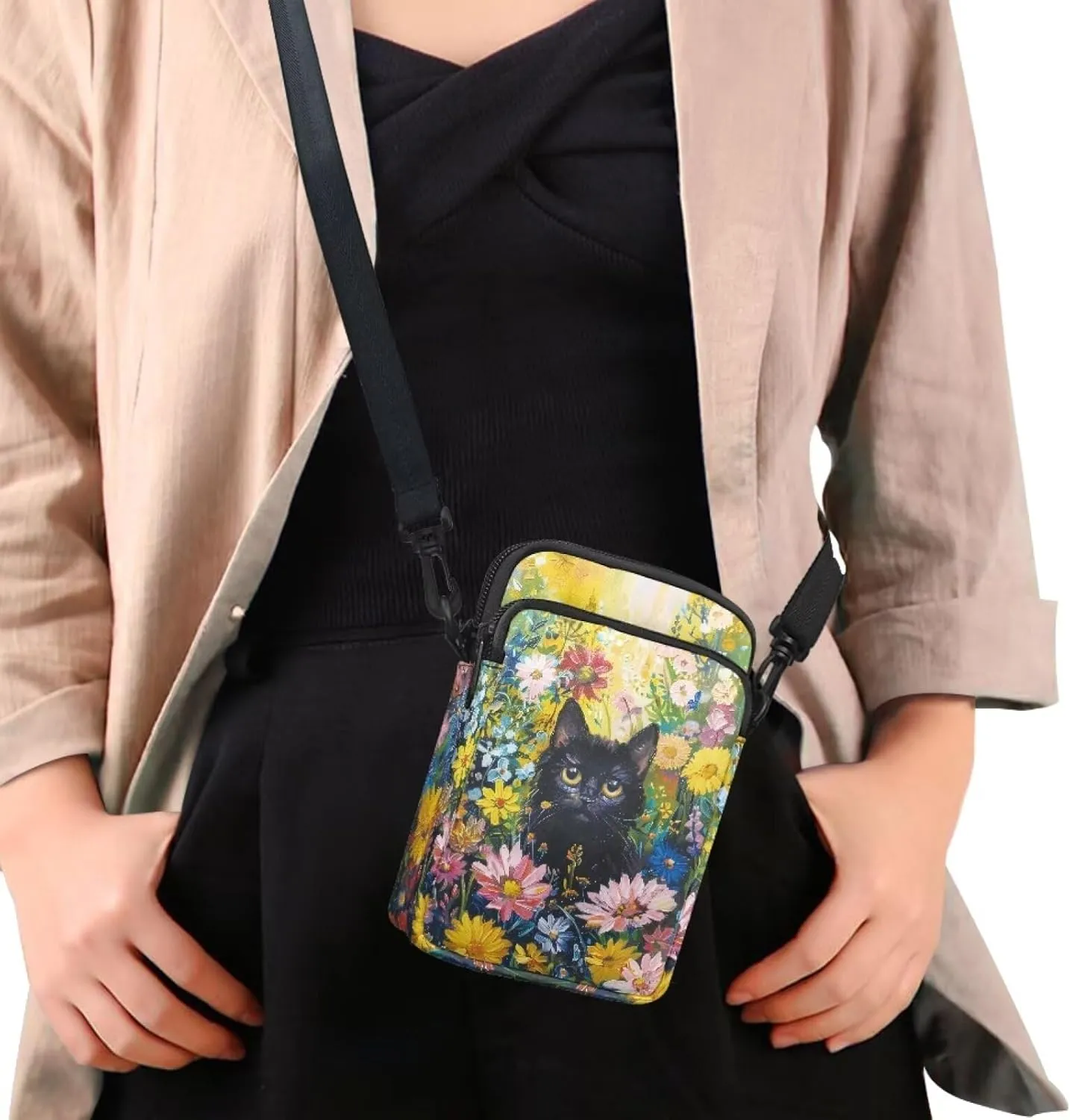 Crossbody Bag Sling Phone Wallet Purse Handbags for Women Men Travel