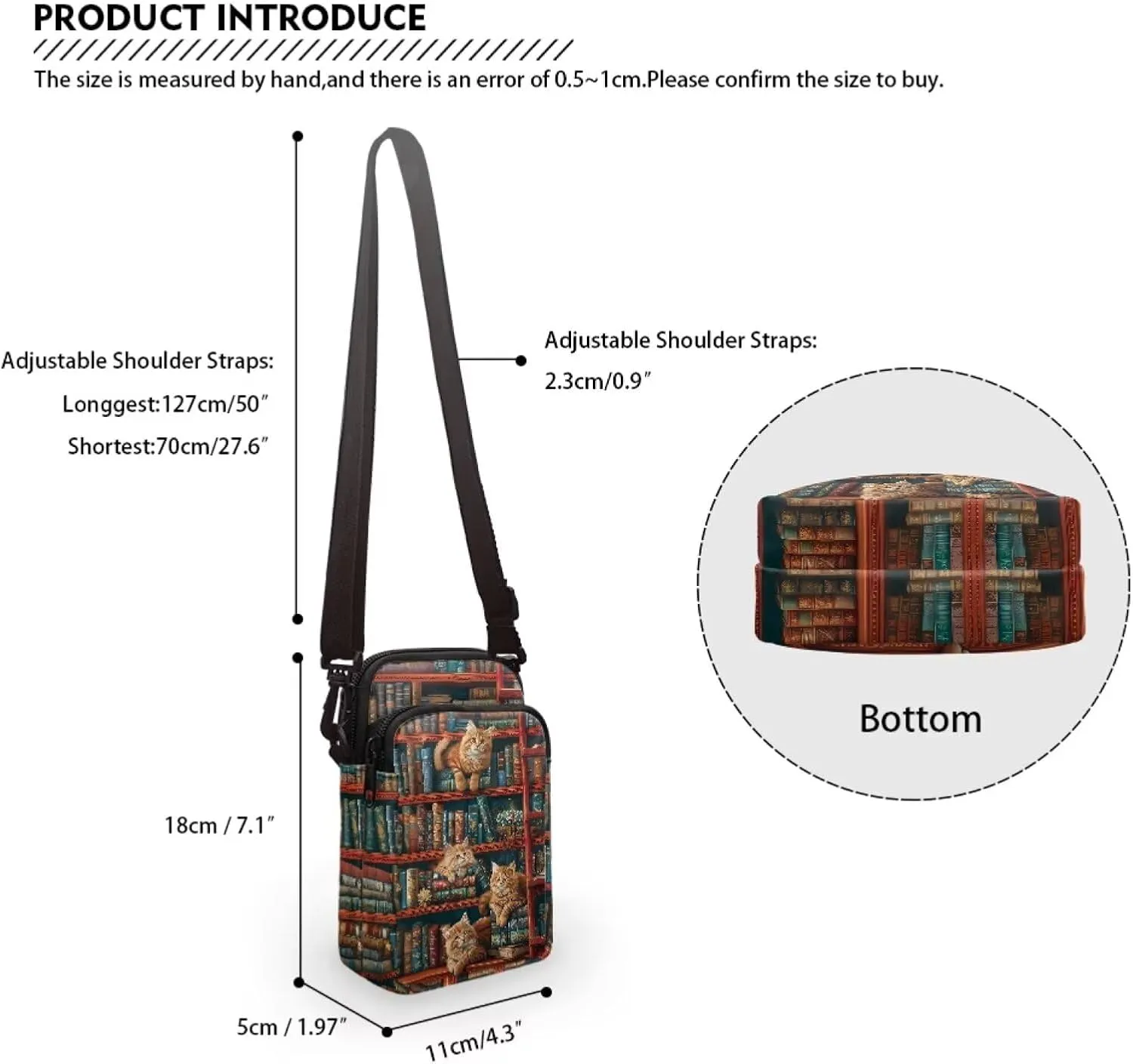 Crossbody Bag Sling Phone Wallet Purse Handbags for Women Men Travel