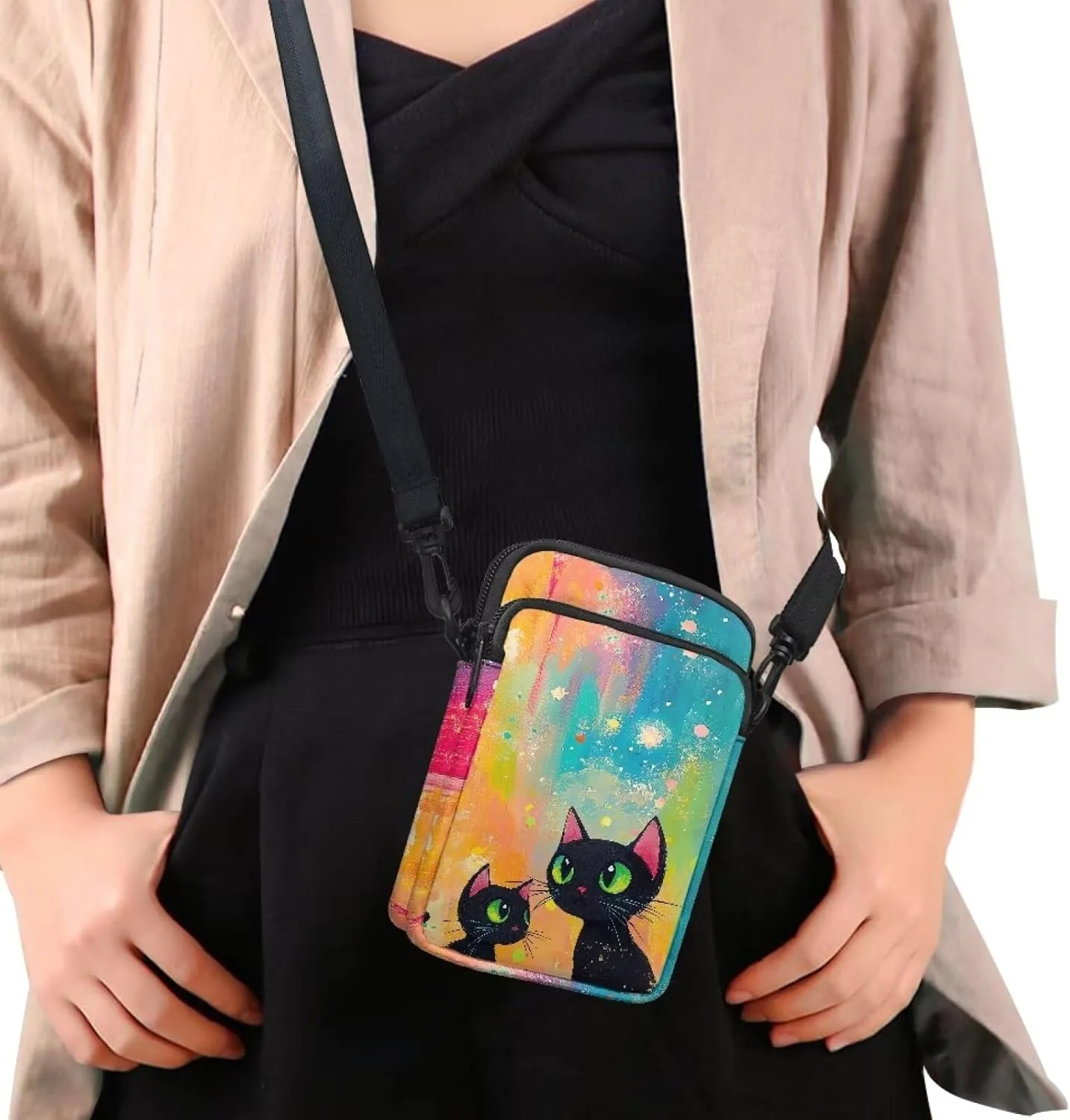 Crossbody Bag Sling Phone Wallet Purse Handbags for Women Men Travel