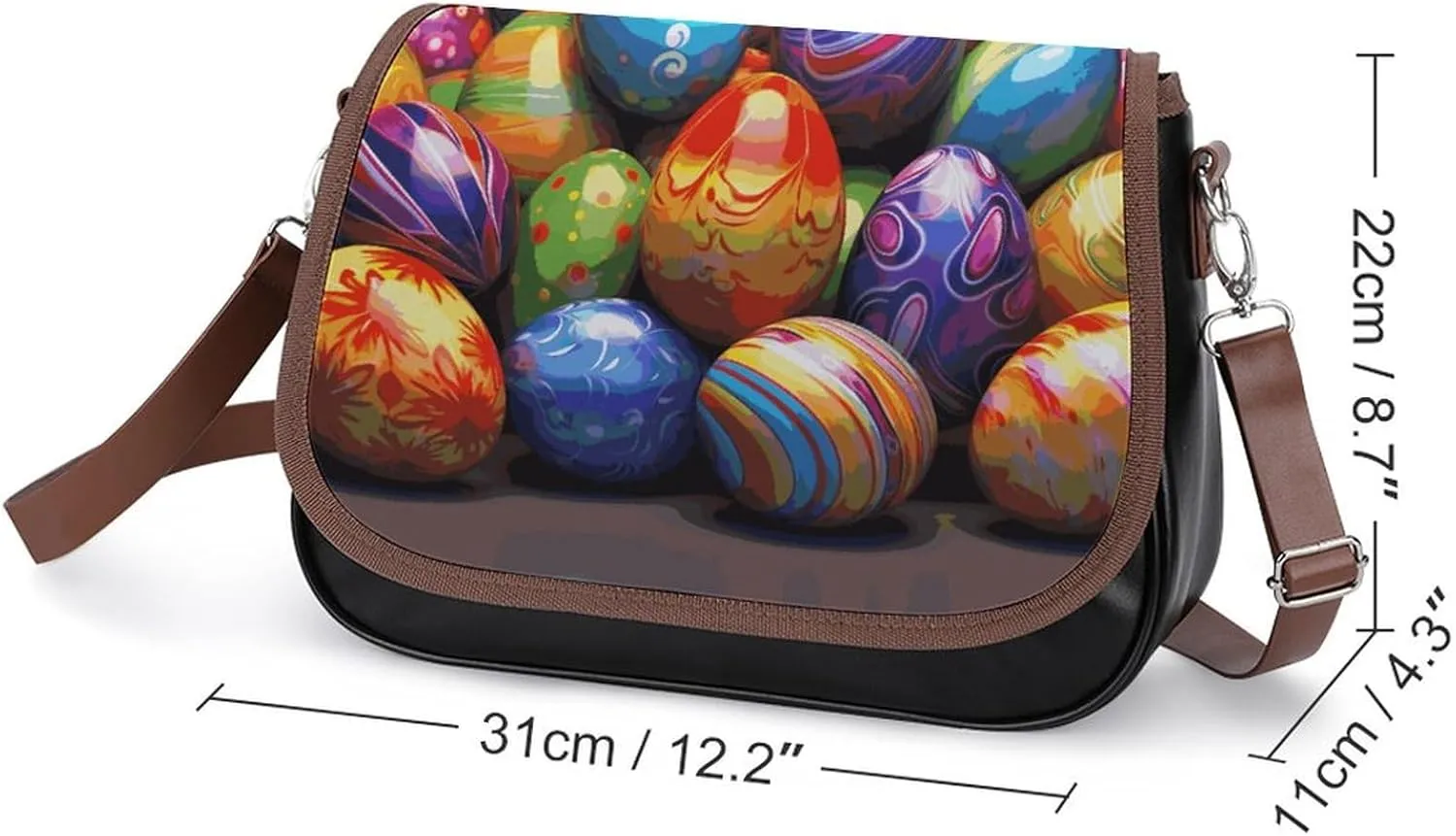 Cupcake Pattern Crossbody Bags for Women Travel Shoulder Bag Small Leather Cross Body Handbags