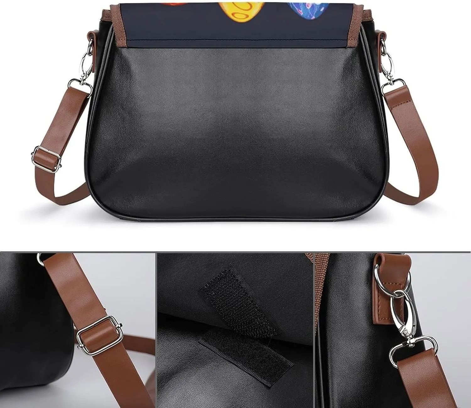 Cupcake Pattern Crossbody Bags for Women Travel Shoulder Bag Small Leather Cross Body Handbags