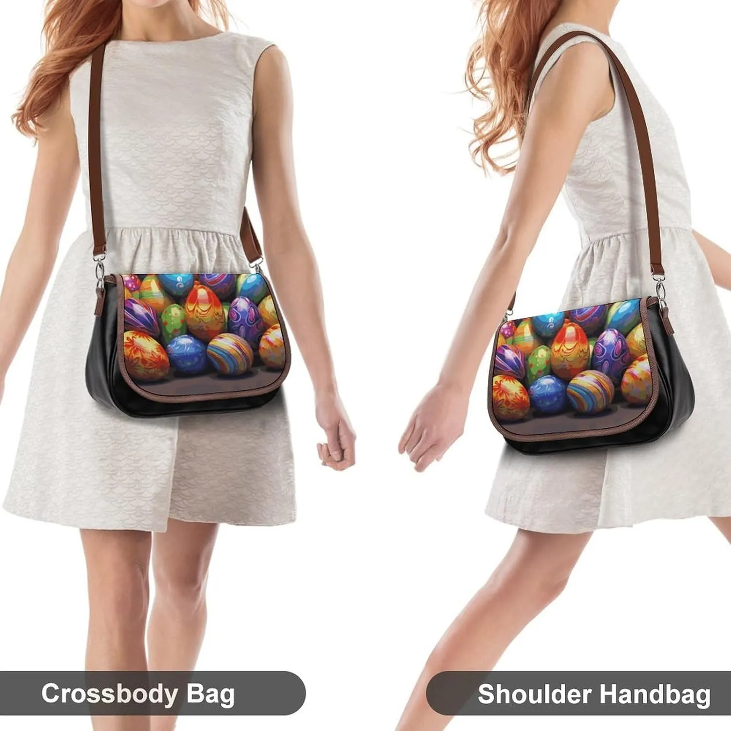 Cupcake Pattern Crossbody Bags for Women Travel Shoulder Bag Small Leather Cross Body Handbags