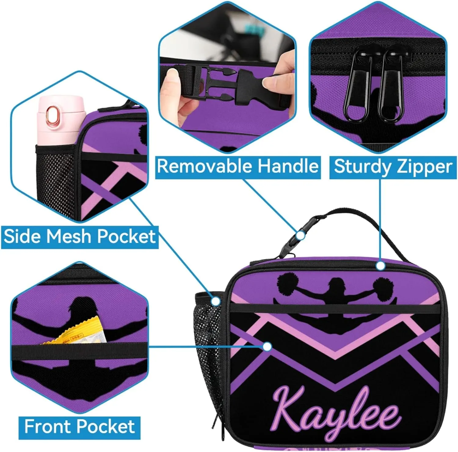 Custom Cheer Backpack Personalized Cheerleader Shoulder Bag Backpacks Daypack for Women Travel Gifts Magenta Pink
