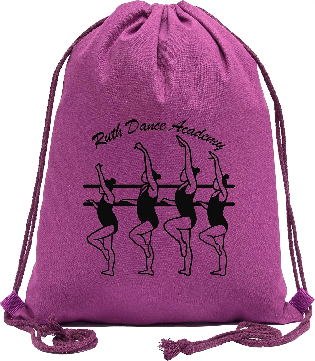 Custom Cotton Dance Bag | Personalized Ballerinas Barre Bag | Dance Cinch Bag