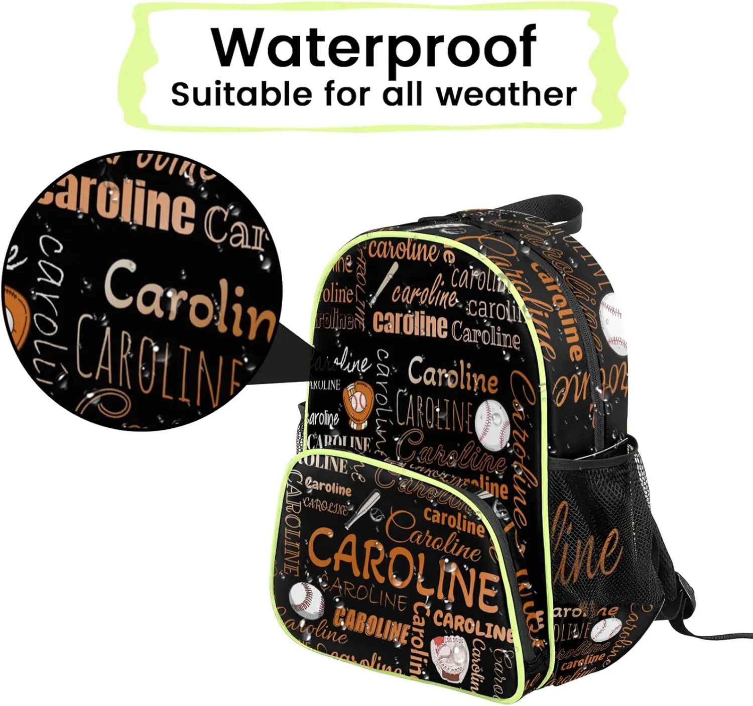 Custom Name Backpack Basketball Lightweight Personalized Shoulder Bag Backpacks Waterproof