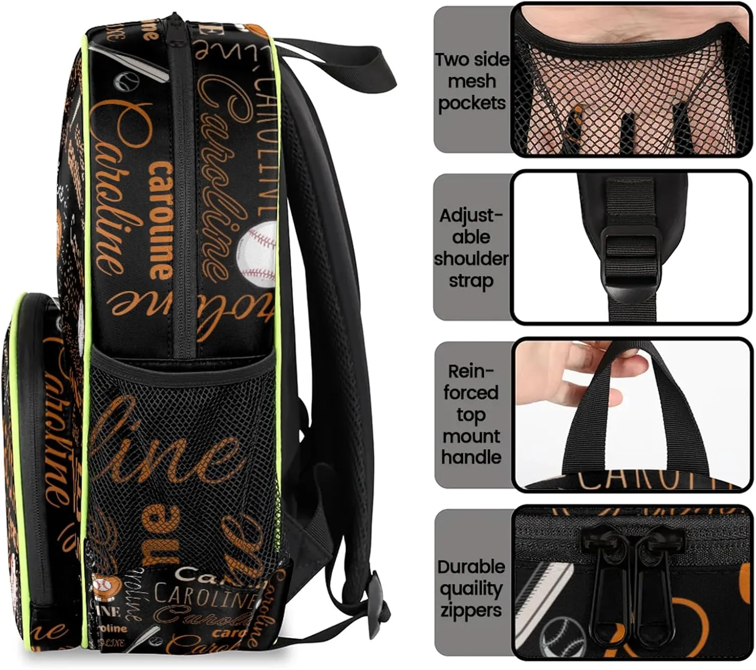 Custom Name Backpack Basketball Lightweight Personalized Shoulder Bag Backpacks Waterproof
