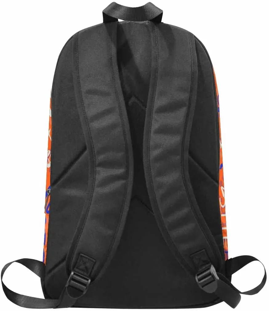 Custom Name Backpack to My Daughter son from Mom, Personalized Orange Signature Knapsack Bakcpack Backpack with Name for Camping Hiking Travel