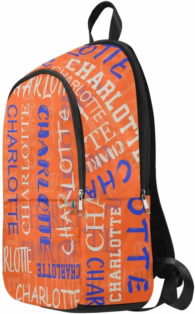 Custom Name Backpack to My Daughter son from Mom, Personalized Orange Signature Knapsack Bakcpack Backpack with Name for Camping Hiking Travel