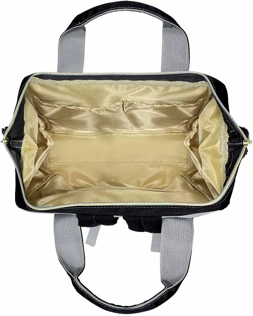 Custom Name Diaper Bag Customized Red Princess Nappy Bags Personalized Nursing Bags with Name Backpack Shoulders Bag Casual Daypack Travel Bag for Women