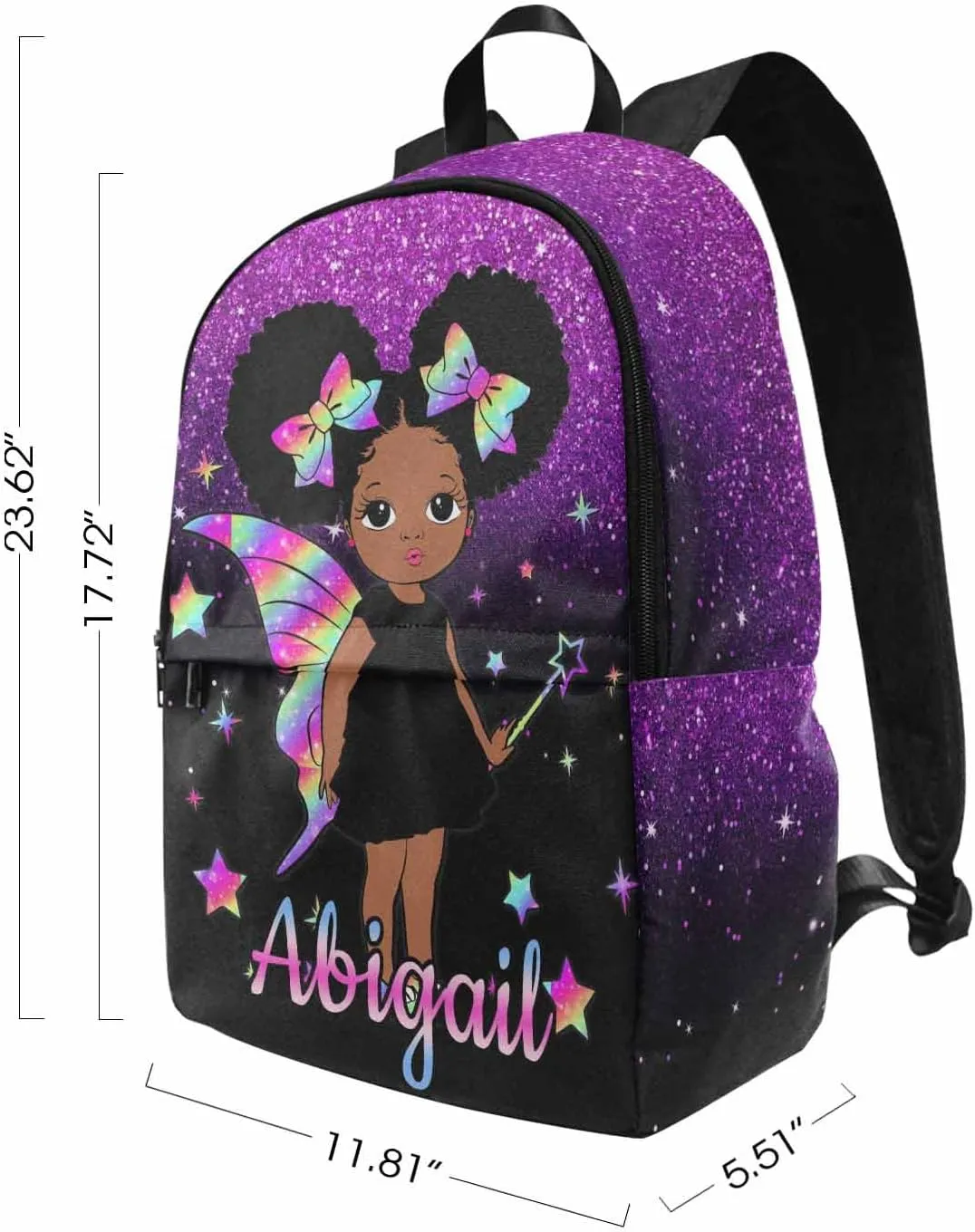 Custom Name School Bag, Personalized Princess Backpack with Name Customized Knapsack Backpack Casual Bag for Girls Daughter Granddaughter