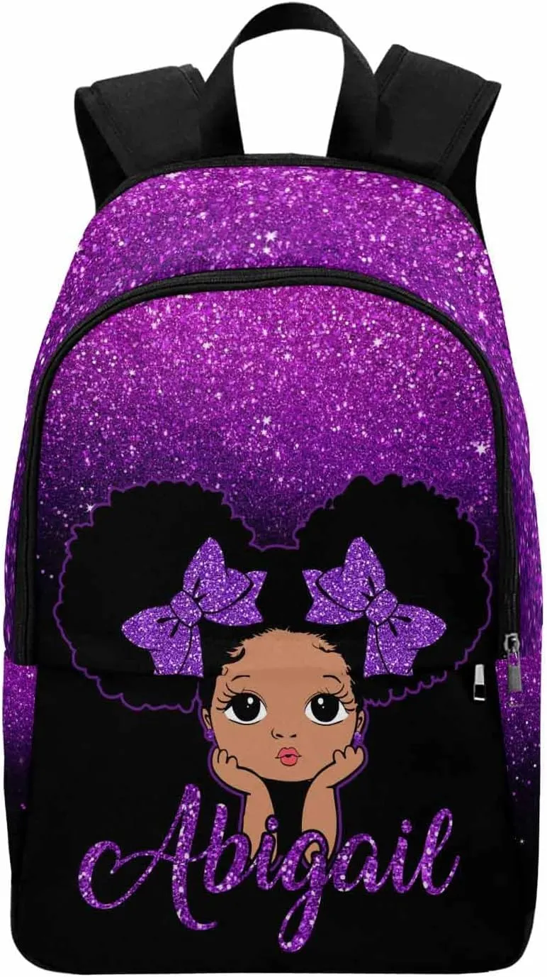 Customized Name Backpack for Girls Women, Personalized Cute Girl Shoulders Bag Knapsack Backpack Custom School Bag Laptop for Daughter Granddaughter Niece Sister Birthday Back to School