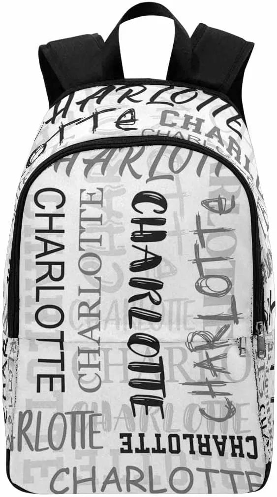 Customized Women Men Backpack Personalized White Signature Shoulders Bag Knapsack Bakcpack for Son Daughter Niece Granddaughter Grandson Birthday Christmas