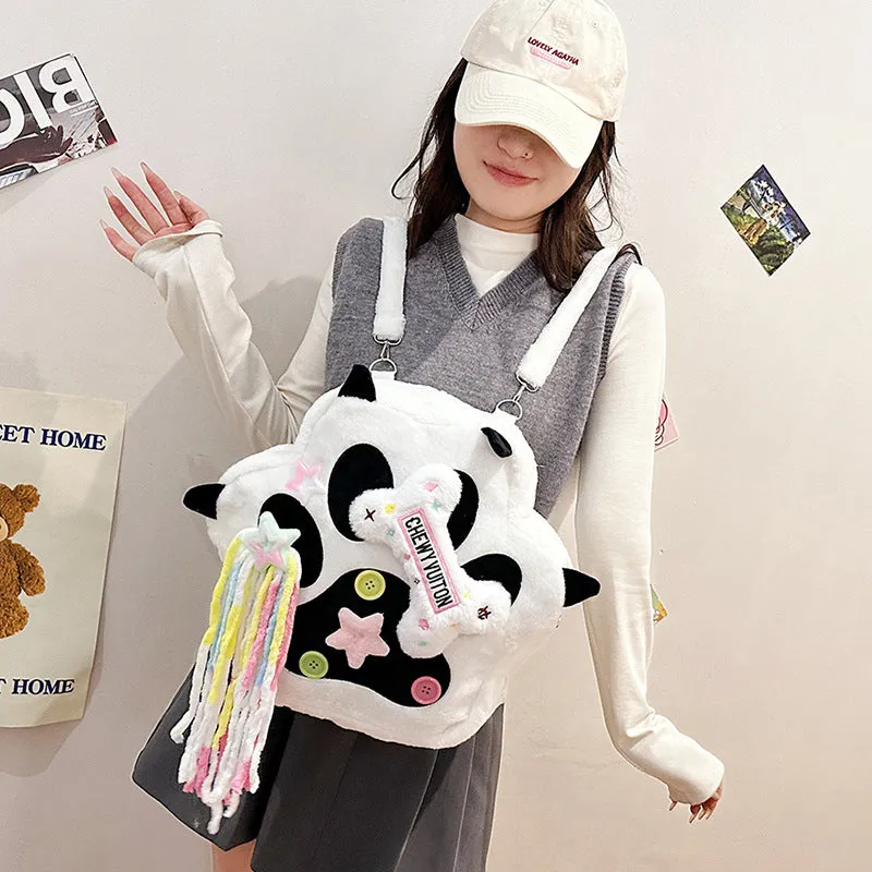 Cute Tassel Cat's Paw Niche Large Backpacks