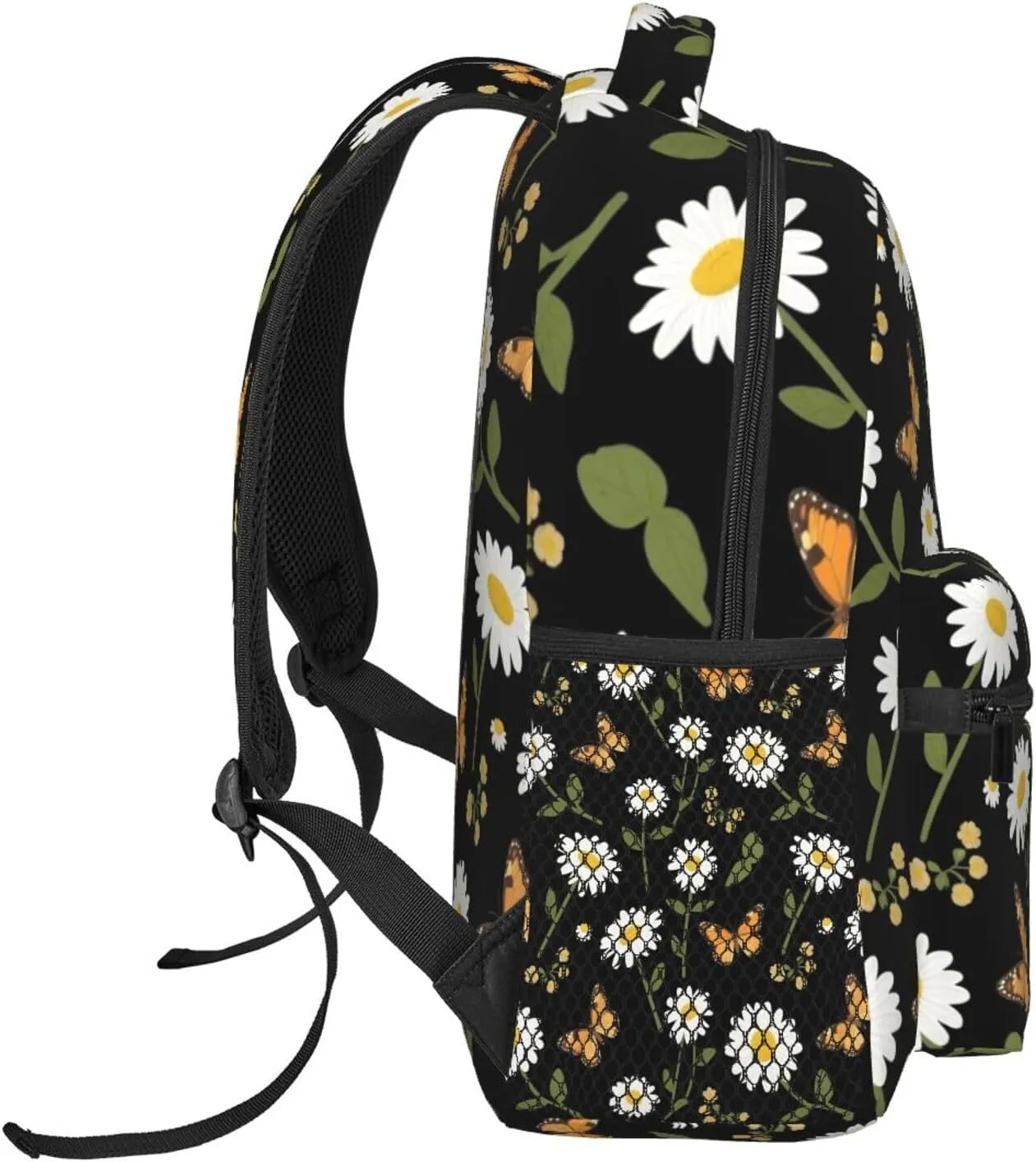 Daisy and Butterfly Adult Backpacks 15 Inch Laptop Backpack Travel Bag for Men Women Gifts