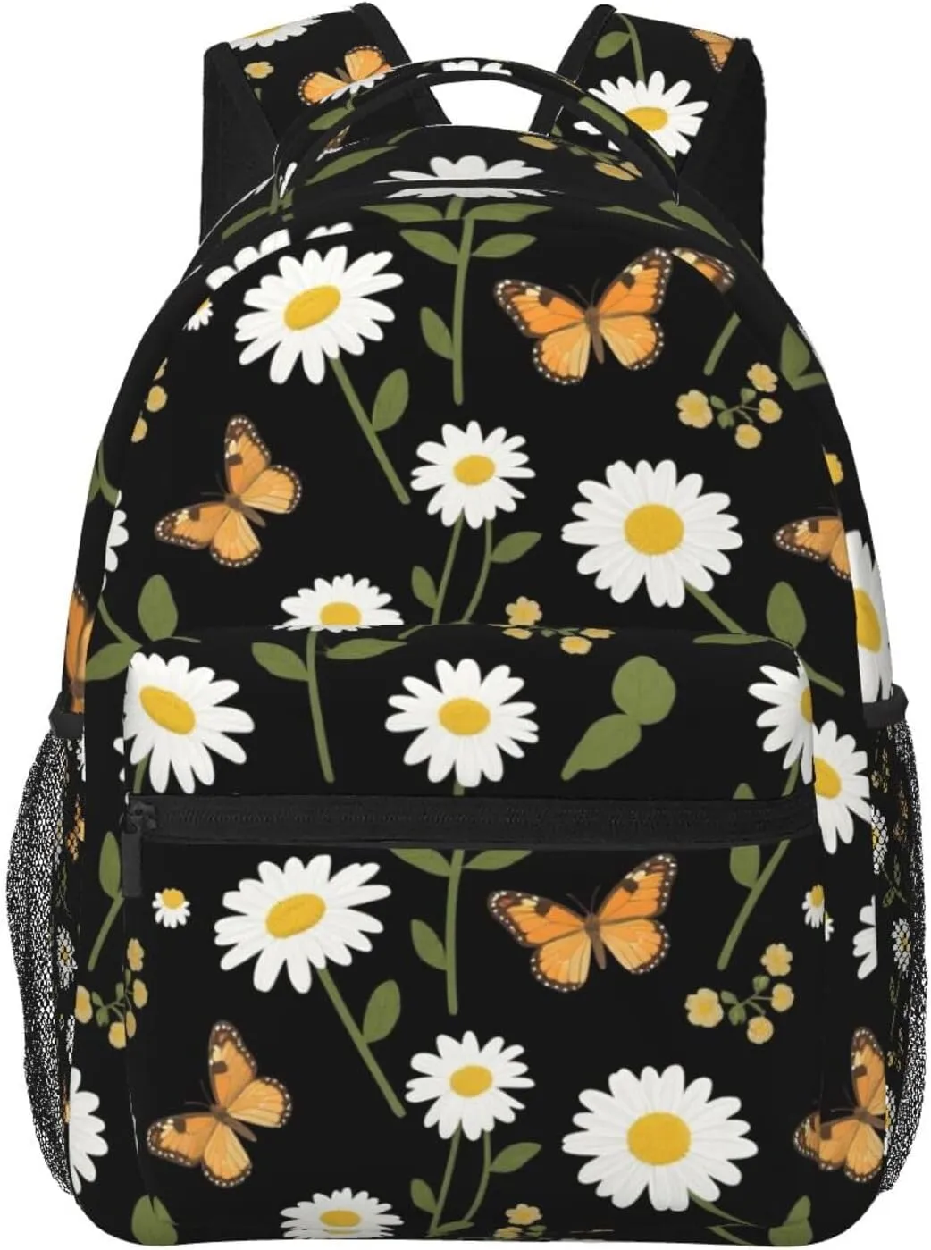 Daisy and Butterfly Adult Backpacks 15 Inch Laptop Backpack Travel Bag for Men Women Gifts
