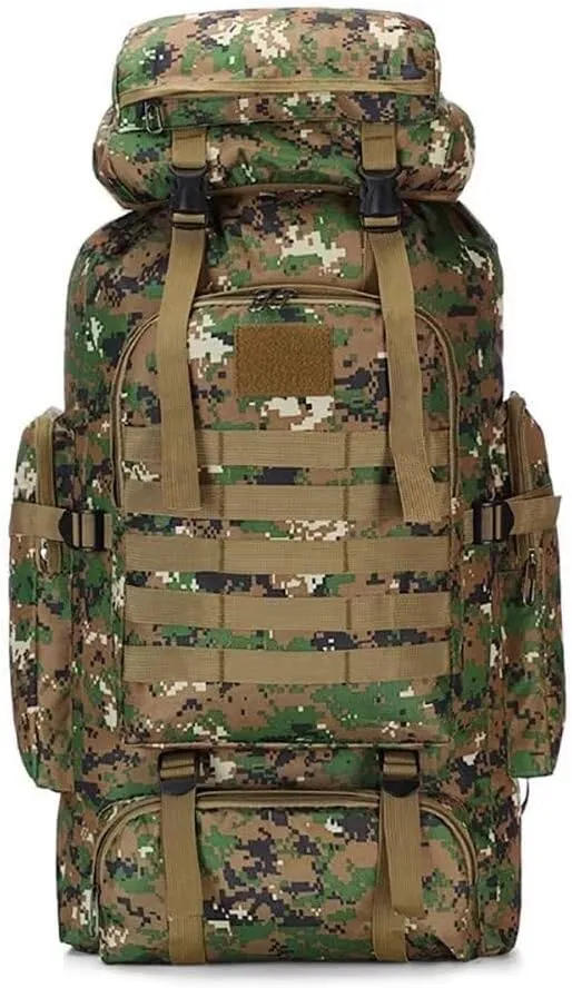 Daypack Waterproof Travel Backpack Outdoor Assault Pack Lightweight Molle Backpack for Men 70L