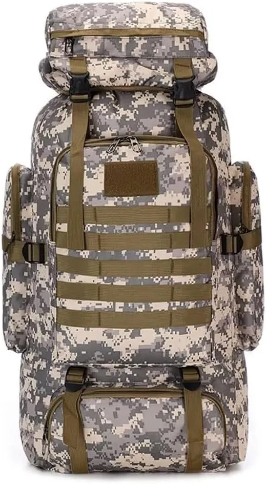 Daypack Waterproof Travel Backpack Outdoor Assault Pack Lightweight Molle Backpack for Men 70L