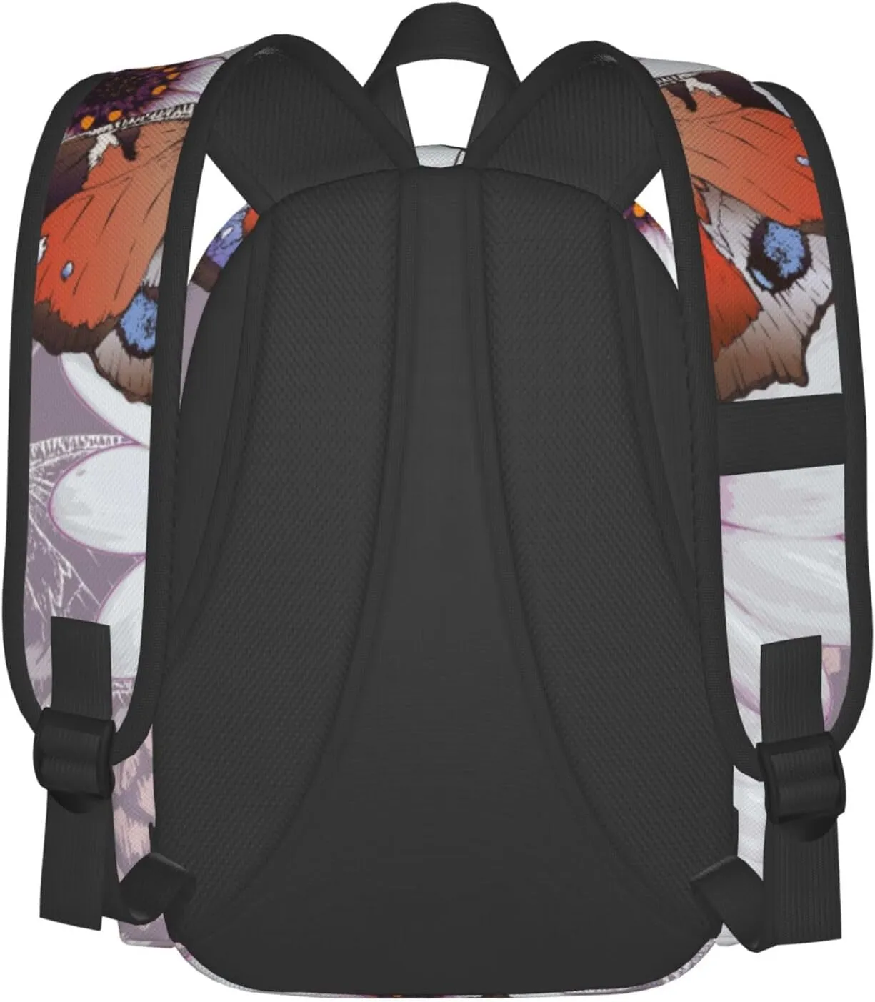 Delerain 17 Inch Backpack Butterflies And Flowers Laptop Backpack School Bookbag Shoulder Bag Casual Daypack For School/Camping/Hiking/Picnic/Beach/Travel
