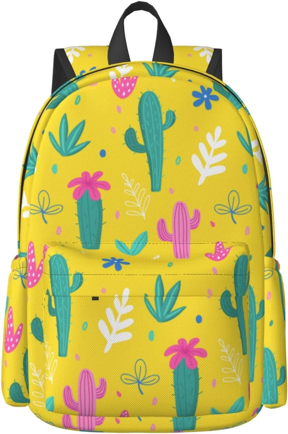 Delerain 17 Inch Backpack Cactus Plam Leaves Laptop Backpack School Bookbag Shoulder Bag Casual Daypack For School/Camping/Hiking/Picnic/Beach/Travel