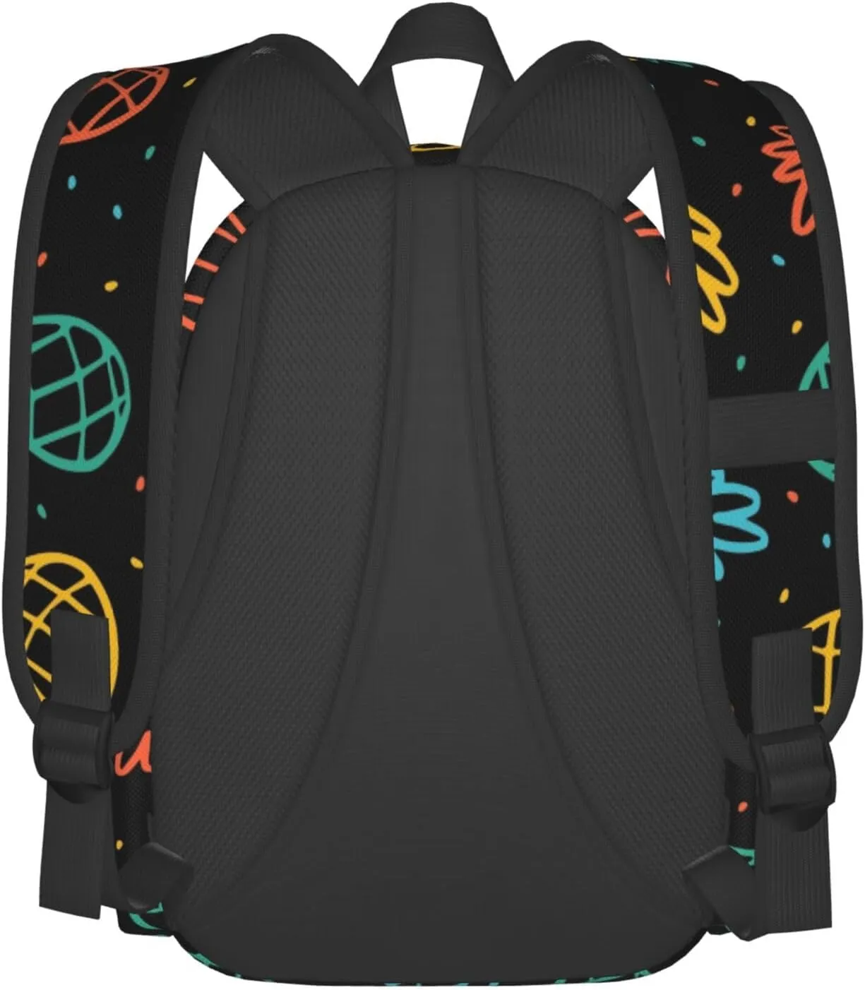 Delerain 17 Inch Backpack Colorful Outline Pineapples Laptop Backpack School Bookbag Shoulder Bag Casual Daypack For School/Camping/Hiking/Picnic/Beach/Travel