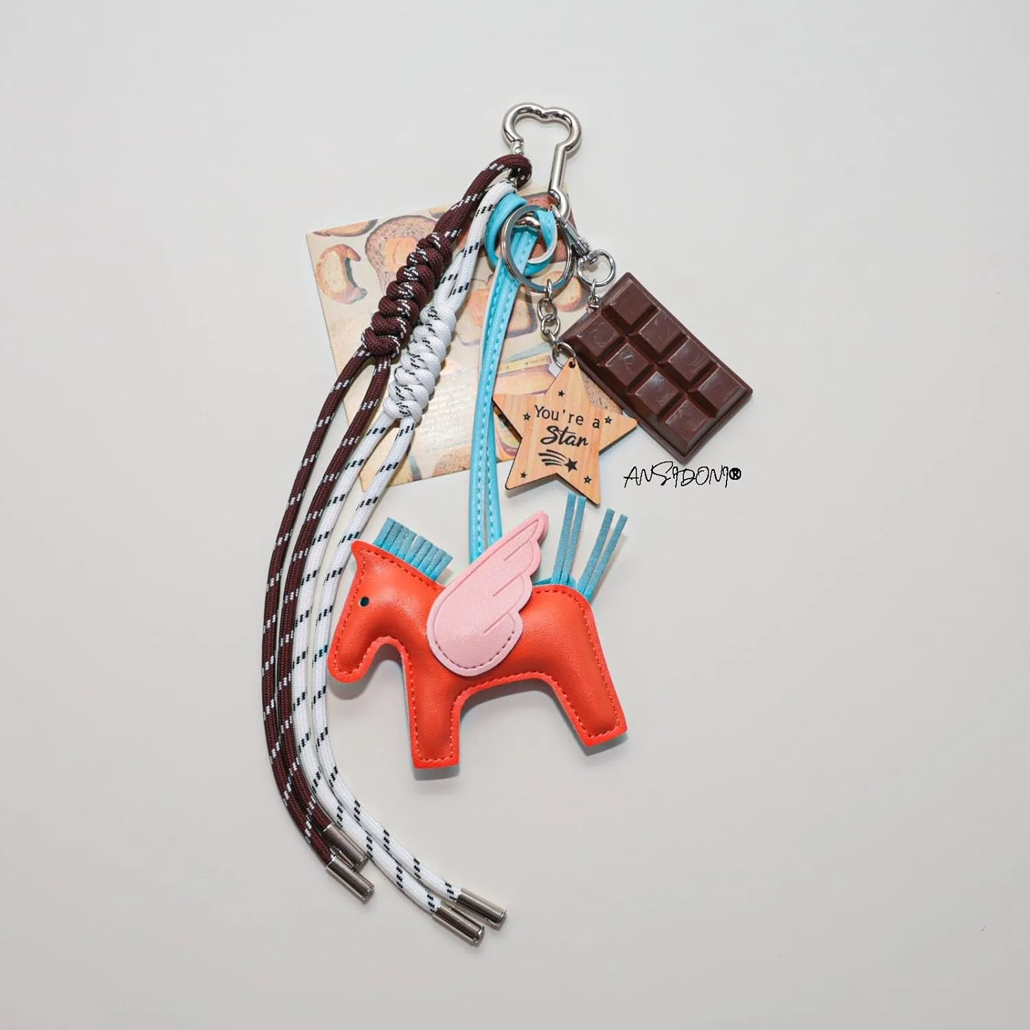Designer Rope Bag Charms for Handbag Y2k Accessories Purse Hanging Ornament Backpack Charm