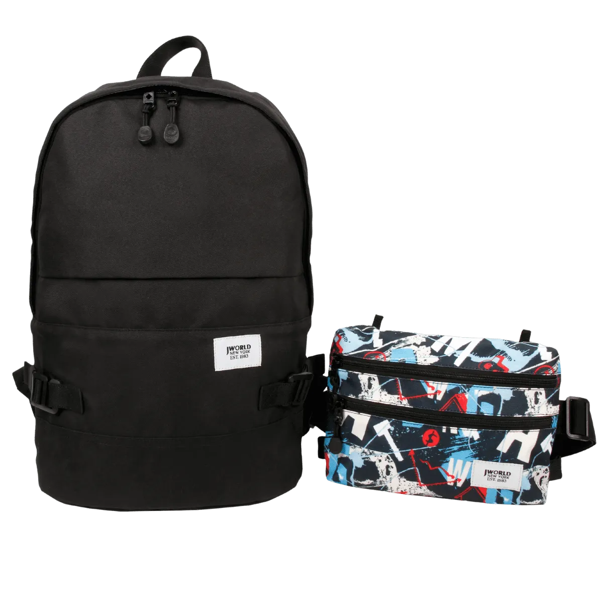 Deuce Detachable Waist Bag & Backpack Set in Graffiti - Final Sale