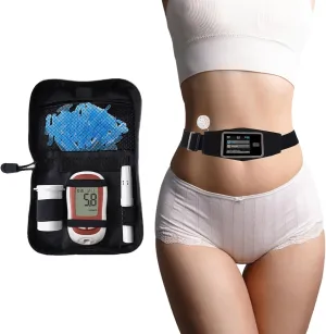 Diabetes Travel Case & Insulin Pump Belt,Diabetic Organizer Carrying Case Kit,Insulin Pump Belt Holder Compatible with Tandem T:Slim/T:Slim X2,Diabetic Supplies Accessories (Set of 2)