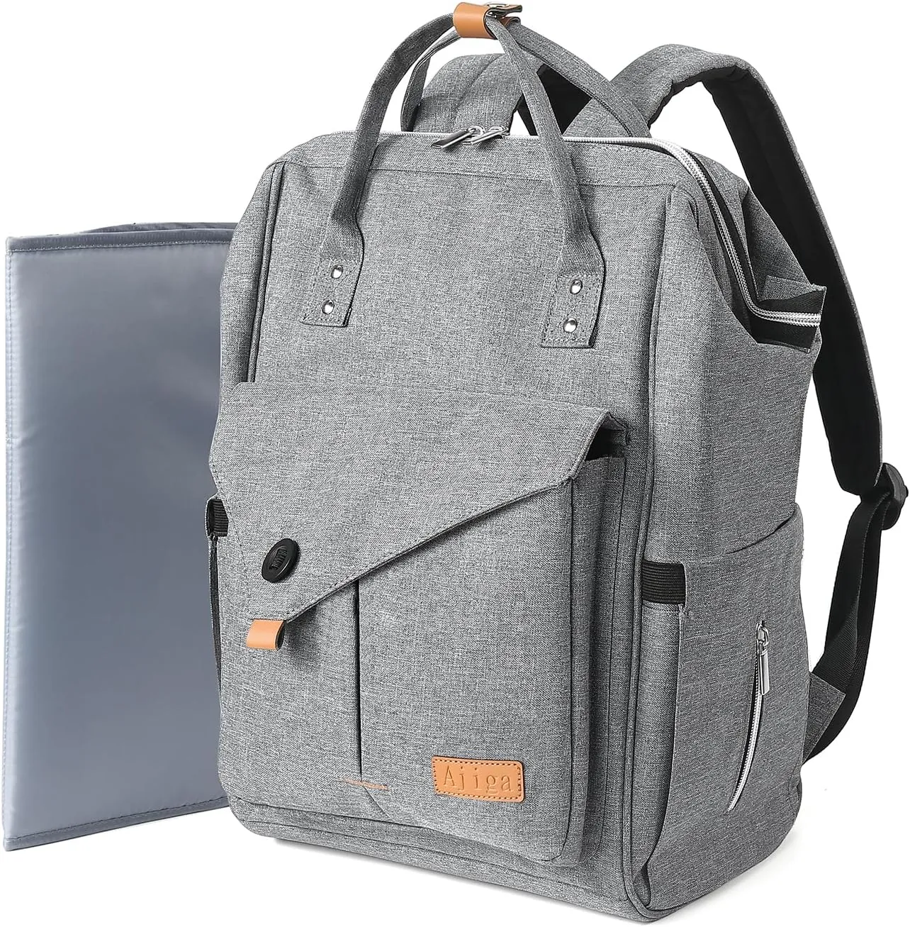 Diaper Bag Backpack, Large Travel Backpack with Waterproof Foldable Changing Pad for Baby, Great Gifts for Family/Friends