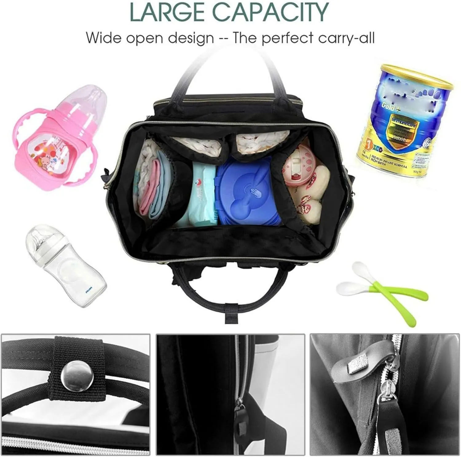 Diaper Bag Backpack Snowflake Pine Tree Nappy Backpack Maternity Baby Nappy Bag Changing Bags for Travel